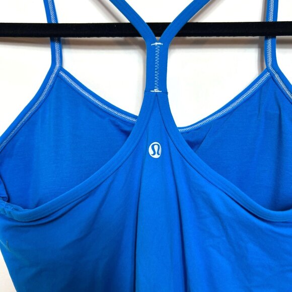 Lululemon Power Y Tank Pipe Dream Blue Size 6 Yoga Gym Athlete Train Pilates - Picture 6 of 8